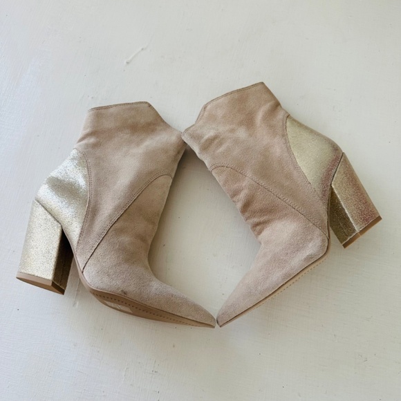 Nestly Dolce Vita ankle boots in Dune color Multi Suede beige gold size 6 - Picture 8 of 11
